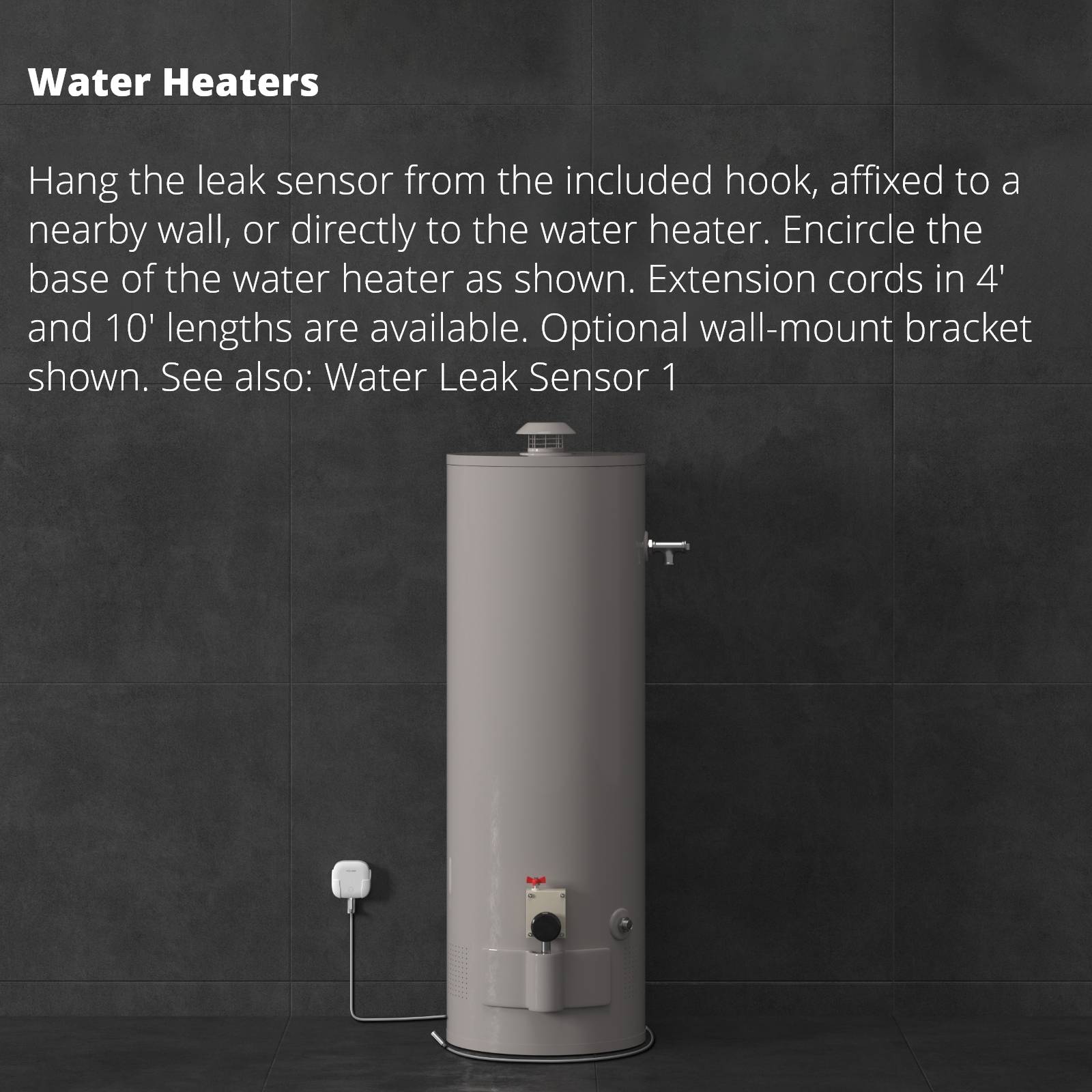 Gallery Water Heater leak sensors YoLink